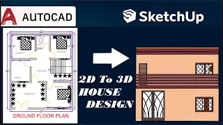 2D to 3D House Plan | AutoCAD Floor Plan to 3D Model