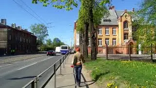 путь к памятнику Победы в Риге от остановки автобуса 9 мая 2015