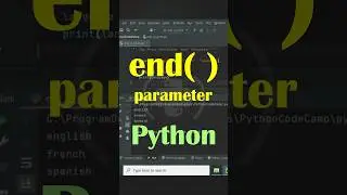 Python end parameter in print( ) |  #python #tutorial