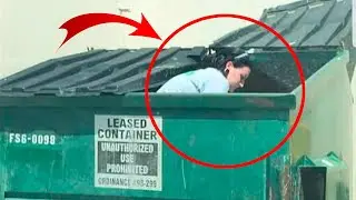 Girls dig through trash cans for cosmetics. A strange trend from the USA!