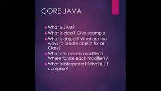 Infosys Core Java Interview Questions