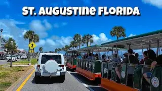 Driving Downtown St. Augustine Florida • America's Oldest City • 4k HDR