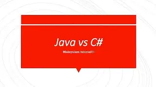 Java vs C# | comparison | C# programming language | java programming language | Malayalam tutorial