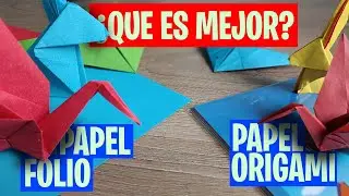 ¿Que es Mejor?  PAPEL FOLIO o PAPEL ORIGAMI - Manualidades con Quiire - Vídeo Comparación