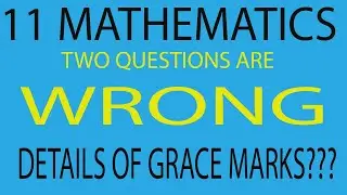 Mistakes In Class 11 Mathematics  Alert 🚨🚨🚨 :  Grace Marks for Student #math #2024 #class11
