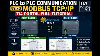 PLC to PLC Communication using MODBUS TCP/IP | TIA Portal Full Tutorial