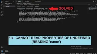 Fix: Cannot read properties of undefined (reading ' ' )