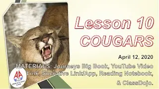 Lesson 10 Vocabulary and Reading Part 1-Cougars-Grade 5