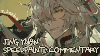 honkai star rail - jing yuan speedpaint + misc. art tips