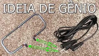 OLHA O QUE EU FIZ COM RESISTENCIA DE SANDUICHEIRA E CABO DE ENERGIA COM PINO MACHO IDEIA INCRIVEL