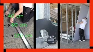 ✅ Cómo Construir una Pared de Drywall con la Instalación de un Casoneto para Puerta Corrediza