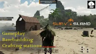 Survisland building base and setting up crafting stations gameplay