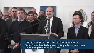 Conferencia de prensa de Susbielles intendente de #ISURTVBahiaBlanca Blanca