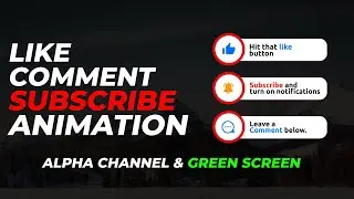 Free YouTube Like Comment and Subscribe Animation For All Video Editing Software.