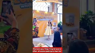 Momen ayu Ting Ting isi acara offair diacara CAT PAINTPRO Hari ini ayu cantik banget 
