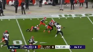 25 yards for Gus Edwards on the ground. | #viral #football #nfl #browns