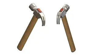 Cad modeling of claw hammer 🔨 in solidworks