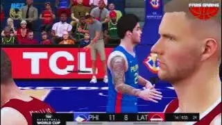 Gilas Pilipinas vs Latvia | NBA2K24 PC Gameplay | JULY 4,  2024 | FIBA2K CPU VS CPU
