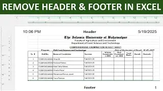 How to Remove Header and Footer in Excel | Quick & Easy Tutorial