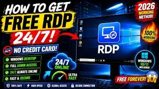 How to Get a FREE RDP 24/7 (No Credit Card) | Windows Remote Desktop 2026