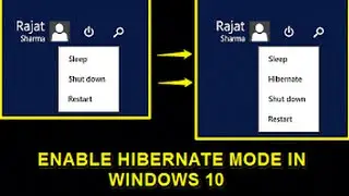 Enable the hibernate in windows 10