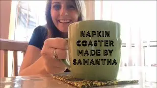 DIY Drink coaster with fun patterned napkins