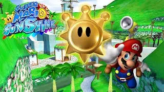 Super Mario Sunshine (GC) [4K] - Bianco Hills - All Shines (No Damage)