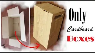 DIY Cardboard Nightstand