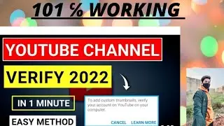 how to verify youtube channel #verifyyoutubeaccount
