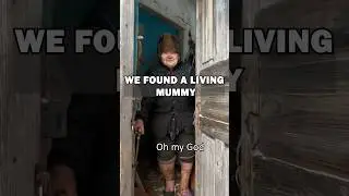 In an abandoned Russian village we found a living mummy. #shorts