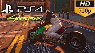 CYBERPUNK 2077 PATCH 1.23 HOTFIX PS4 Slim - Free Roam Bike Gameplay