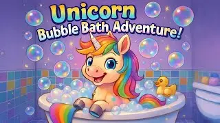 Unicorn Bubble Bath Adventure 4K🛁🦄 | Fun & Silly Kids Song with Bubbles, Rainbows & Fireflies!