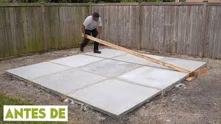 Transformación del patio trasero ( DIY Patio de Concreto ) Parte 2