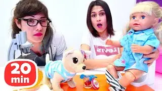 Ayşe ve Gül ile doktor oyunları. Kız çocuklar için eğlenceli videolar