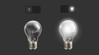 Create animation light bulb on off with html css | Light bulb on off