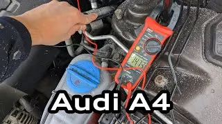 Checking the charging voltage Audi A4 B8 battery (eng sub)