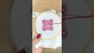 Blackwork embroidery pattern test sample 🪡