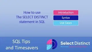 Select Distinct Statement in SQL