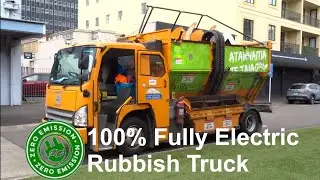 100% Battery Powered Electric Glass Garbage Truck. The Electric Revolution Is Already On Our Streets