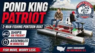 Pond King Patriot Fishing Pontoon Boat