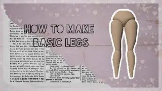 how to make basic LEGS in BLENDER 2.8 | Blender 2.83 Tutorial | Read Description