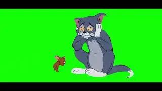 Tom and Jerry Sad on the Train Tracks meme (Green Screen)