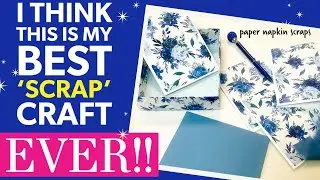 TRY THIS WITH YOUR SCRAPS!  turn napkin scraps into NOTECARDS! COME SEE!!