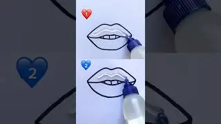1 Or 2? 💙❤️ #tiktok #art #satisfying #acrylic #colors #reels