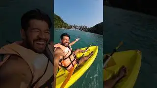 Kayaking to one of my favorite small islands in Thailand! 🛶🇹🇭