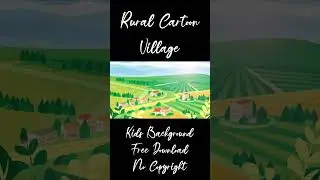 Rural Cartoon Village Animation - Free Cartoon Background Loop