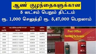Post office pon Magan semippu thittam Tamil Rs 547000  Selvamagal  பொன் மகன் சேமிப்பு திட்டம்
