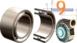 9-Project 50| Tesla Turbine (Turbo Pump) |SolidWorks Tutorial: front ball bearing