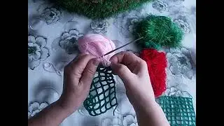 Вязание крючком Праздничная подушка