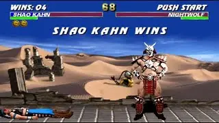 #1186 Ultimate Mortal Kombat 3 Boss Hack (ARC) Bosses (1/2): Shao Kahn playthrough